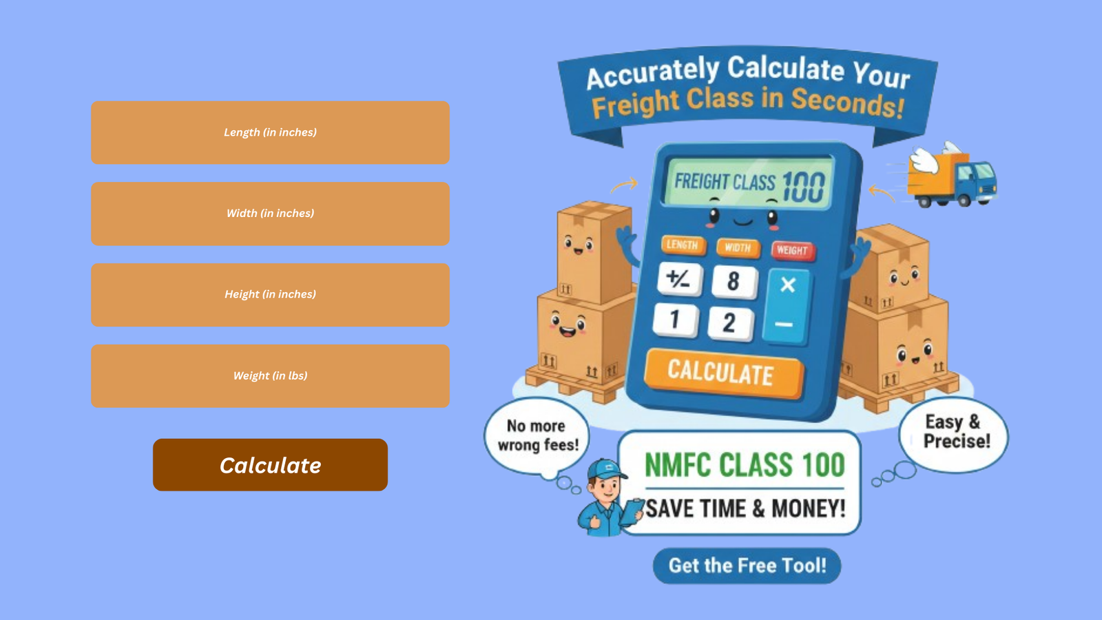 Freight Class calculator