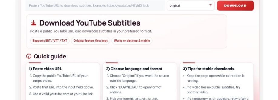Downsub Tai Sub Youtube Cover Image