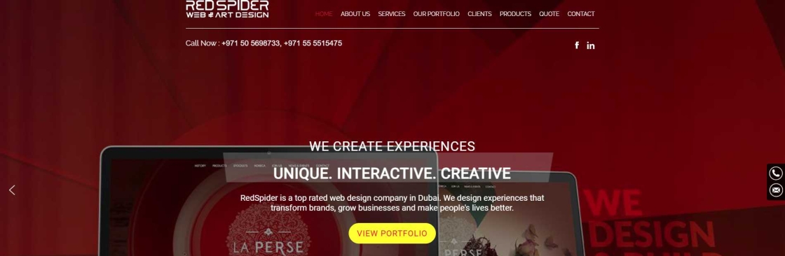 RedSpider Web and Art Design Cover Image